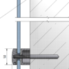 MODERN LASIKAUPPA - Q RAILING pin clamp M0747 D50mm 2