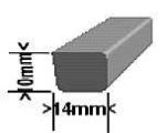 Glazing Bead wedge-shaped 14x10mm PVC - White