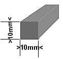 Glazing Bead rectangular 10x10mm PVC - White