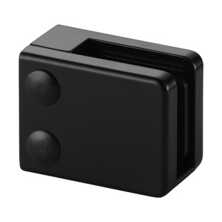 Kaidelasikiinnike 10mm lasille - Musta 9005 (SISÄKÄYTTÖ)