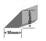Lasituslista kolmio 10x10mm PVC valkoinen