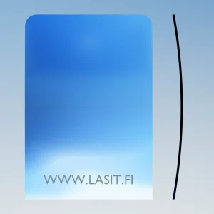 Hitachi EX-5 Kaivinkone tuulilasi – ylempi lasi - Työkoneen lasi