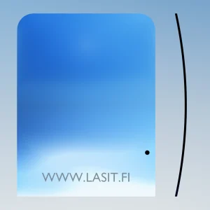 Hitachi ZX-3 Kaivinkone tuulilasi – ylempi lasi - Työkoneen lasi