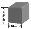 Glazing Bead wedge-shaped 16x20mm PVC (FULL STICK) - White